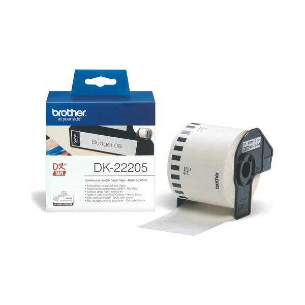 Brother DK-22205 標籤帶 白底黑字 62mm